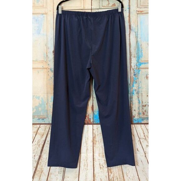 Tech Stretch By Nic + Zoe Womens Size L Dark Indigo 4-Way Stretch Ankle Pants - Picture 4 of 10
